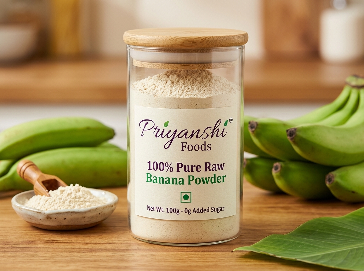 Priyanshi Foods Pure Dehydrated Raw Banana Powder